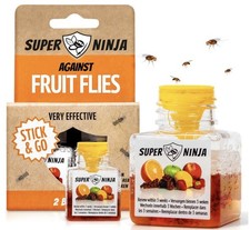 Super Ninja Fruit Fly Trap 2 Pack Fly Killer Home Kitchen Child Pet Safe Summer