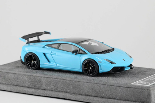 LOOKSMART 1/43 Lamborghini Gallardo LP570-4 STS Baby Blue Resin Model LS395UN 25 - Picture 3 of 3