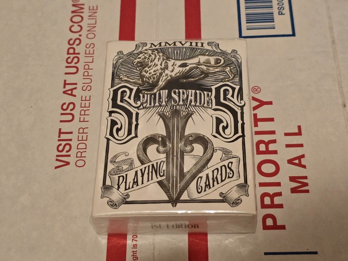 David Blaine Split Spades Black Limited 1st Edition Playing Cards
