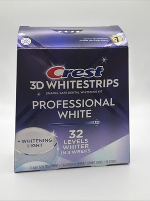 CREST 3D WHITESTRIPS 32 LEVELS PROFESSIONAL WHITE 1 LIGHT + 19 TRTMNTS EXP 02/28