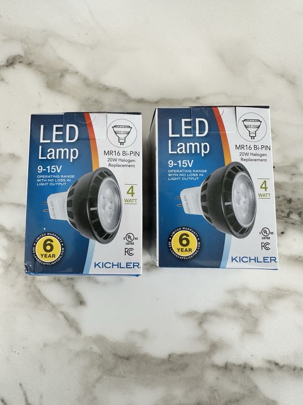 NEW Kichler Lighting 18133 • 4W MR16 LED, 3000K, 60 degrees - Lot Of 2