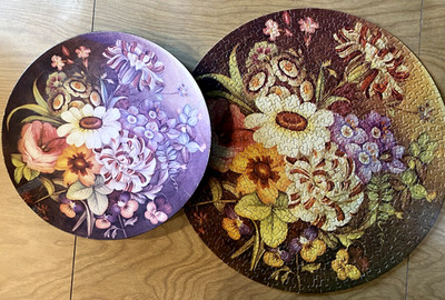 RARE Vintage Springbok Round Jigsaw Puzzle Complete Coalport Porcelain 1973