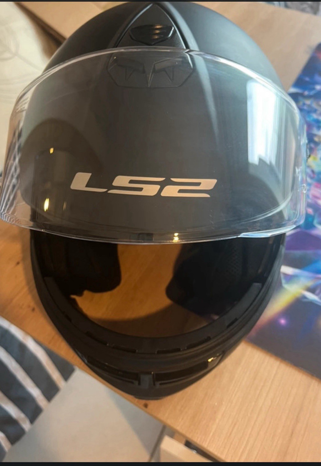 Casque intégral LS2 moto taille XL noir mat état comme neuf