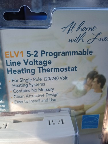 Lux Smart Temp ELV1 Programmable Line Voltage Thermostat 5-2 Day Heating New - Picture 8 of 8