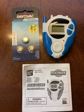 Vintage 2000 Bandai Digimon D3 Blue  White Digivice V-Pet Tested  Works A 