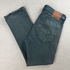 Levis 501 Jeans Men 32x30 Pant Grey Blue Straight Fit Button Fly Denim Vintage 5