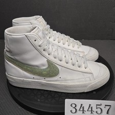 Nike Blazer Mid 77 Shoes Womens Size 7.5 White Green Swoosh DH4399-100 Sneakers