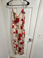 CIDER Floral Dress White/Red M