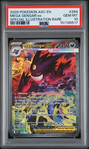 2026 POKEMON ASCENDED HEROES SPECIAL ILLUSTRATION RARE MEGA GENGAR EX PSA 10
