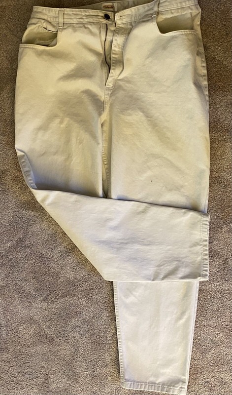 Jeans Ladies Talbots Khaki Denim 100% Cotton Size 18