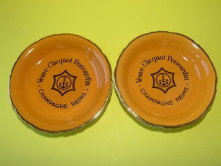 A Pair of Vintage Veuve Clicquot Ponsardin Champagne Pin Dishes...Please Read