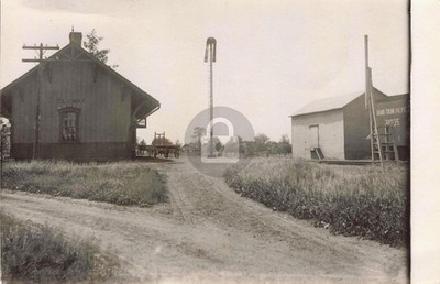 Railroad Climax depot MI Michigan RPPC Photo Postcard COPY
