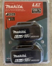 2pack Genuine Mikita BL1860B-2 18V LXT Lithium-Ion 6.0 Ah Battery. USA-stock