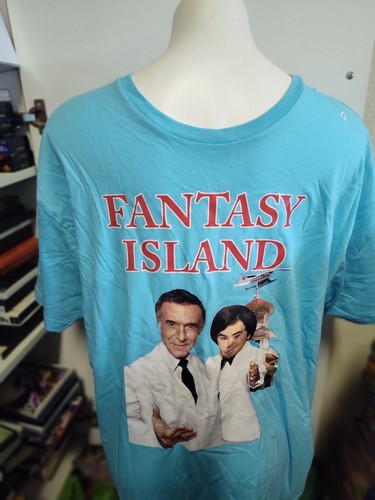 Fantasy Island Television Show Mr. Roarke Tattoo T Shirt Blue XL New!!!