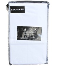 Ralph Lauren Dunham Sateen 100 Cotton Set of 2 Standard Pillowcases White