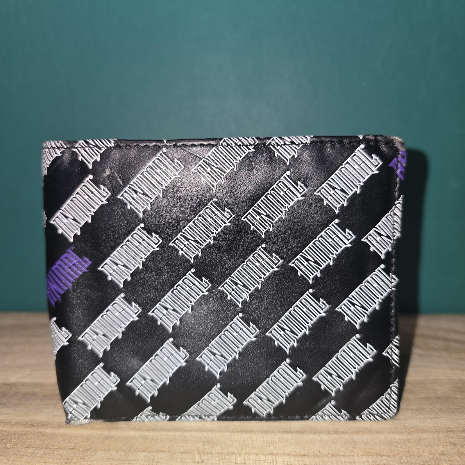 Animal Black Bifold Faux Leather Wallet