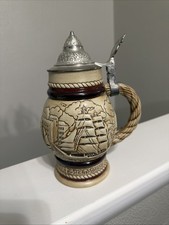 Avon 1977 Vintage Barkentine Stein Mug Hand Painted From Brazil