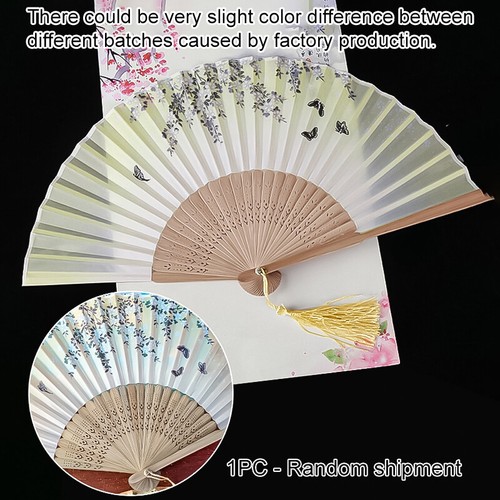 Estilo Chino Plegable Portátil Fanáticos Fiesta Baile Fanático Flor Cosplay Fans de Bambú - Imagen 24 de 35