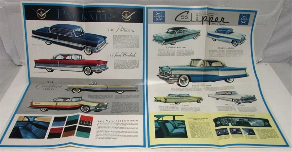 1956 New Packard & Clipper with Torsion-Level Ridge Dealer Sales Brochure Folder Foto 4 de 4