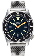 Brand New Squale 1521 50 Atmos Militare Polish Mesh 500m Watch - 2 Year Warranty