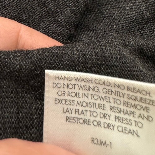 Eileen Fisher Asymmetrical Hem Merino Wool Sweater Size 1X In Charcoal Plus Size - Picture 10 of 15