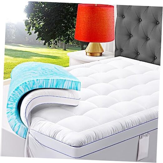3 Inch Dual Layer Memory Foam Mattress Topper 2 Inch Memory Foam Queen White