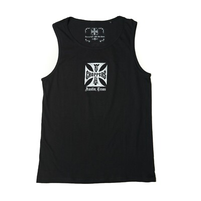 WEST COAST CHOPPERS KLASSISCHES TANK TOP IN SCHWARZ **BRANDNEU**