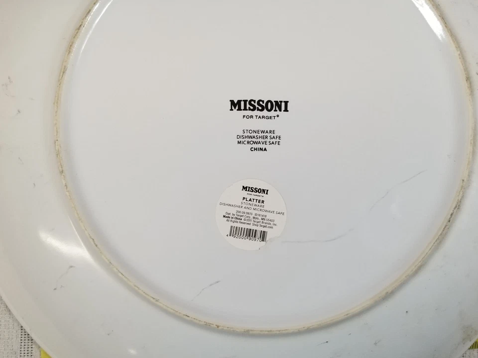 Missoni для целевых круглых тарелок рубильная пластина 14 дюймов классический зигзагообразный шеврон - Изображение 3 из 3