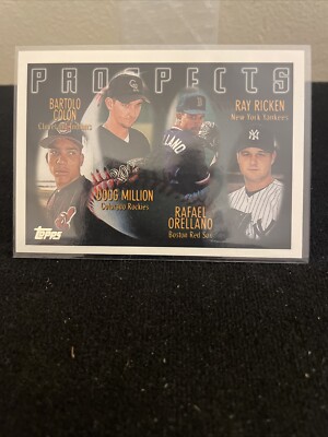 1996 Topps - Prospects #428 Bartolo Colon, Doug Million, Ray Ricken (RC)