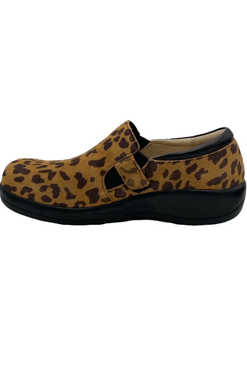 Alegria Leather Slip-On Shoes With Double Gore Kara Leopard - Main Image