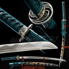 Japanese Samurai Katana Sword 9260 Spring Steel Blade Battle Ready Full Tang