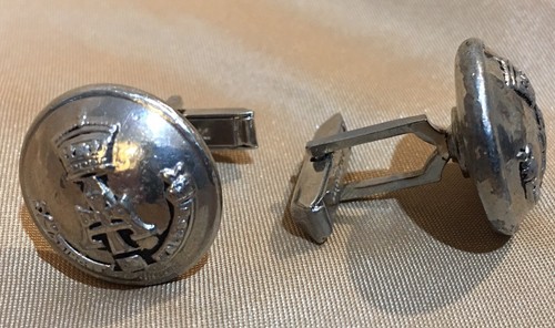 Coppia di gemelli vintage argento Birmingham bottone Armfield Co principessa Galles - Foto 1 di 5