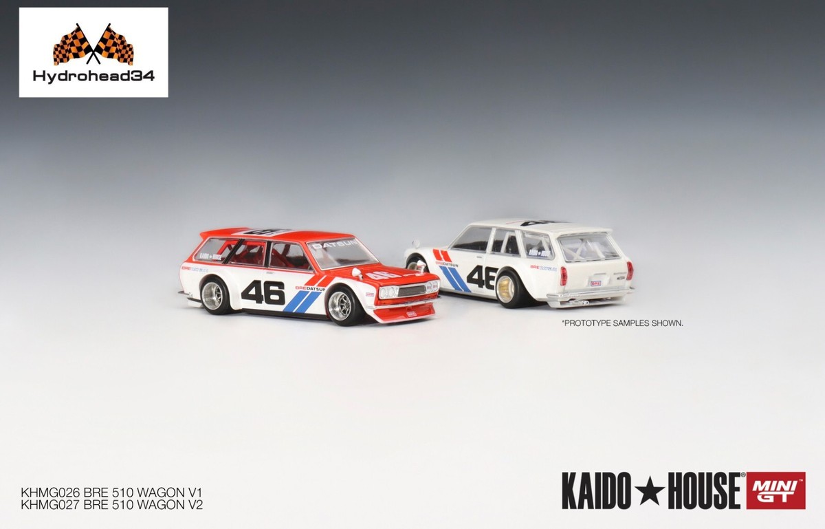 ミニカー KAIDO HOUSE DATSUN 510WAGON BRE 026 027 FirstLook KAIDO X MINI GT 026 027 Datsun 510 Wagon BRE V1