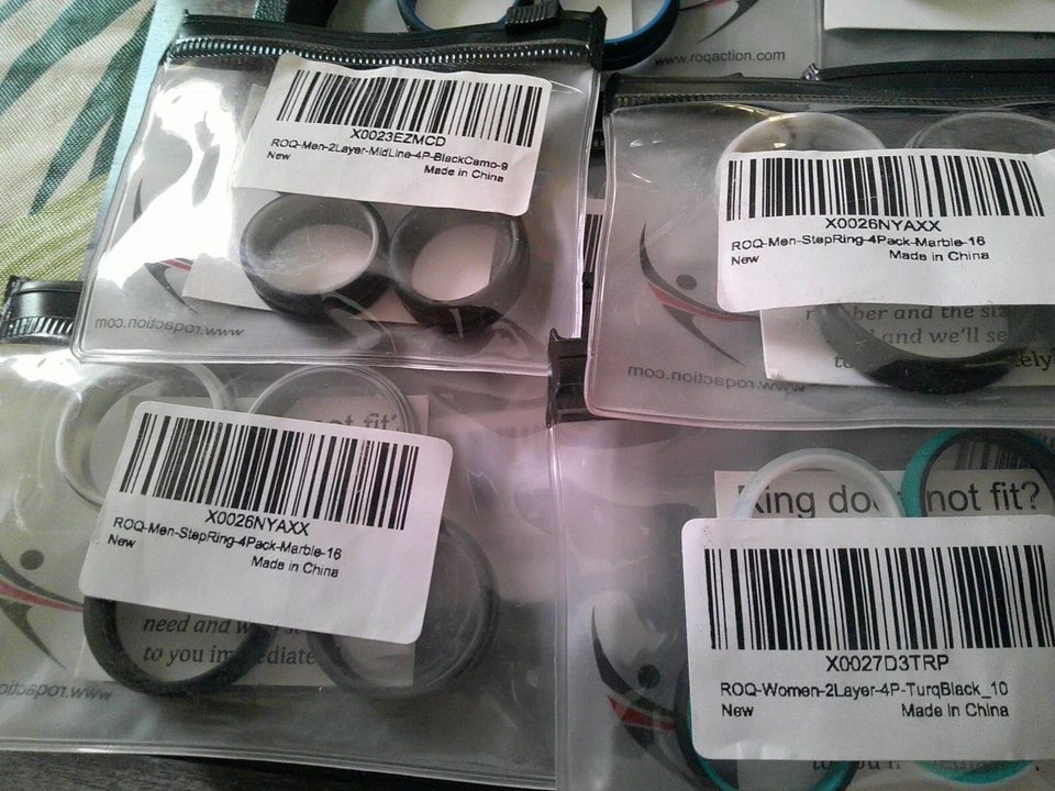 Anillos de goma en varios tamaños 20pkgs 3-4 anillos en cada uno nuevo Foto 2 de 4