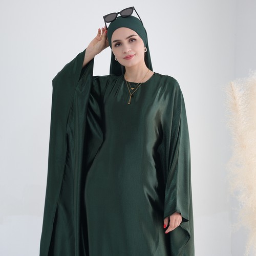 Batwing Sleeve Kaftan Women Muslim Long Dress Hijab Abaya Dubai Robe Party Gown - Picture 64 of 68