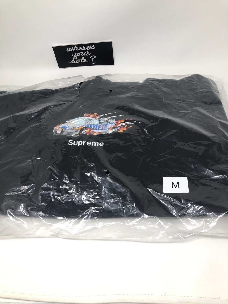 Supreme Cop Car Logo Hooded Sweatshirt hoodie Black Medium M
