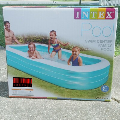 NEW Intex Swim Center Family 10ft Inflatable Pool 120'' X 72'' X 22'' SHIPS NOW