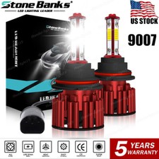 Pair 4-side 9007 Led Headlight Bulbs Kit Hb5 Hilow Dual Beam 6500k Super White Pair 4-side 9007 Led Headlight Bulbs Kit Hb5 Hilow Dual Beam 6500k Super White