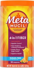 Metamucil Psyllium Fiber Powder Supplement Orange Flavored - 180 Doses 