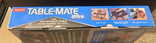 Table Mate Ultra Folding TV Tray Table and Cup Holder 6 Heights 3 Angles Black S - Picture 4 of 4