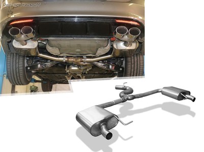 FOX Stainless Duplex Racing System VW Golf 7 R Variant for Orig. End pipe exit