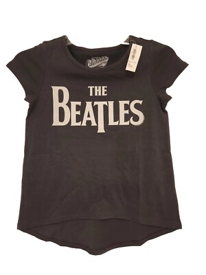 New The Beatles Classic Logo Girls Size Medium (8) Rock Star T-shirt
