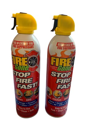Fire Gone 5-in-1 Compact Fire Extinguisher for Car Grease and Electrical -2 PACK