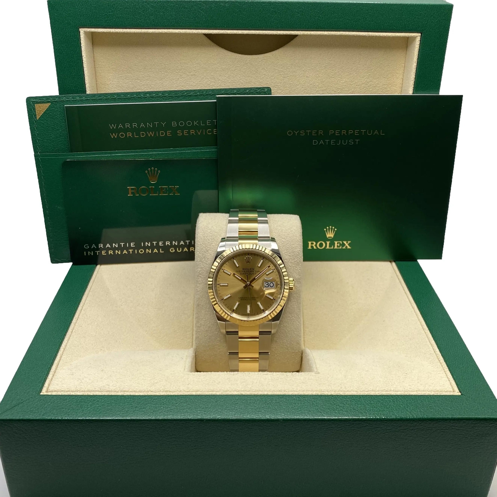 Rolex Datejust 36mm 126233 Steel Yellow Gold Champagne Dial Watch B&P 2025