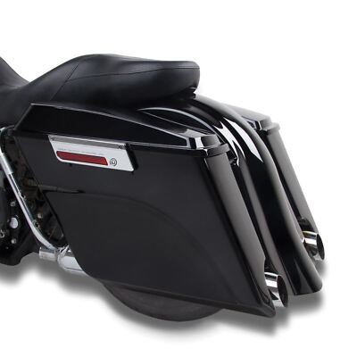 Schwarze verlängerte gedehnte Packtaschen für Harley-Davidson FLHR Road King 12-12