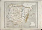 1840/50 Antique Map of Spain (And Portugal). Antique Map of Spain