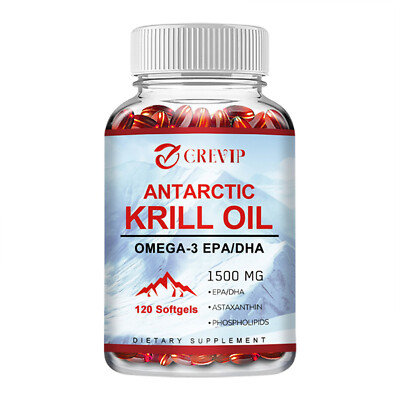 120pcs Antarctic Krill Oil - Support Joint, Brain, Heart, Blood Pressure Health