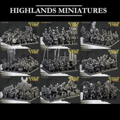 Highlands Miniatures Dwarfs SONS OF YMIR  Old World WhfB 9th Age AoS ToW