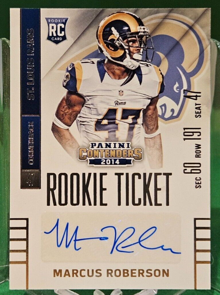 2014 Contenders Rookie Ticket MARCUS ROBERSON #156 Auto                       M2