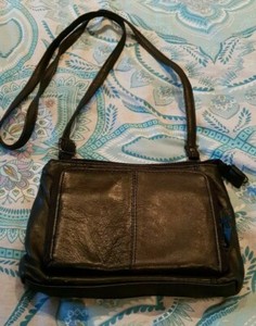 black soft leather crossbody bag
